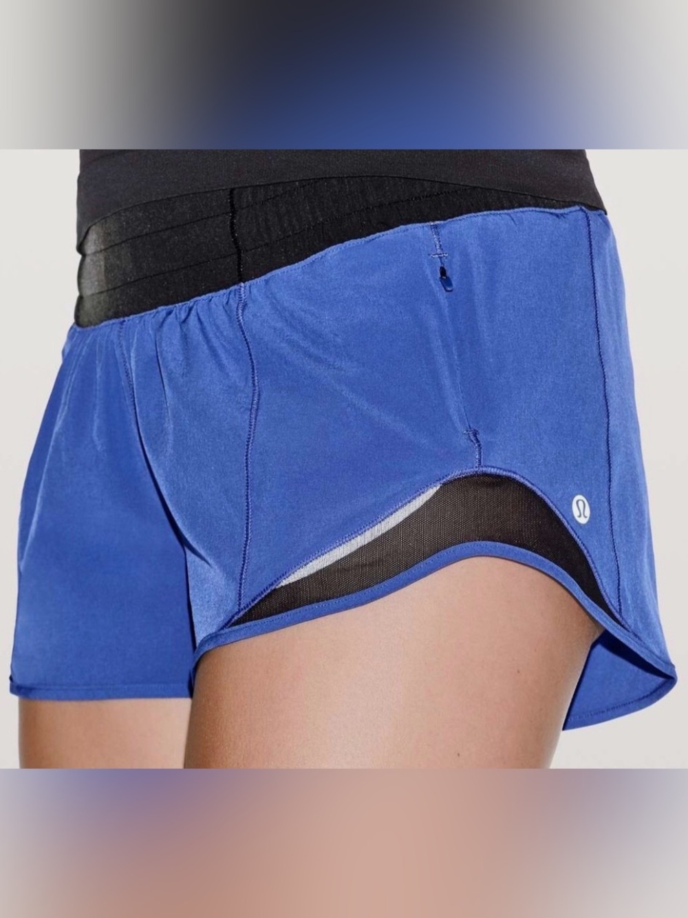 LULULEMON HOTTY HOT II SHORTS MOROCCAN BLUE/BLACK